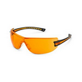 Luminary Safety Glass, Black Frame, Orange Lens